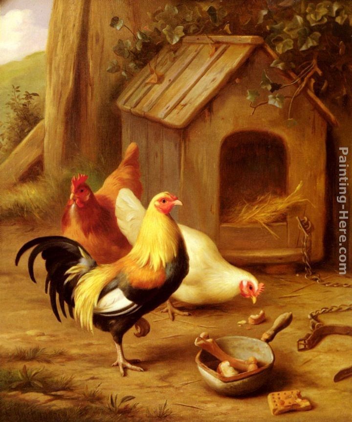 Edgar Hunt Chickens Feeding